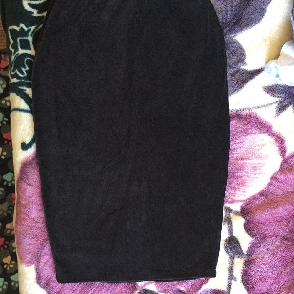 Black skirt Medium stretchy soft fuzzy velvet